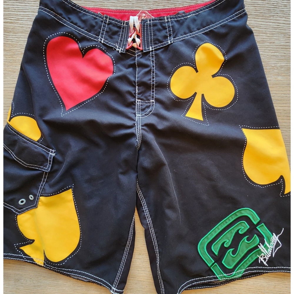 Vtg Y2K Billabong Taj Burrow Royal Flush Boardshorts 34 Mint Surf Andy Irons